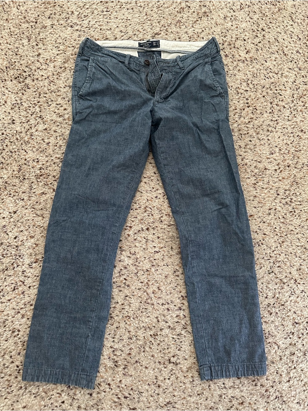 Abercrombie & Fitch Men’s Slate Denim-Chambray Pants in size 29 W x 30 L